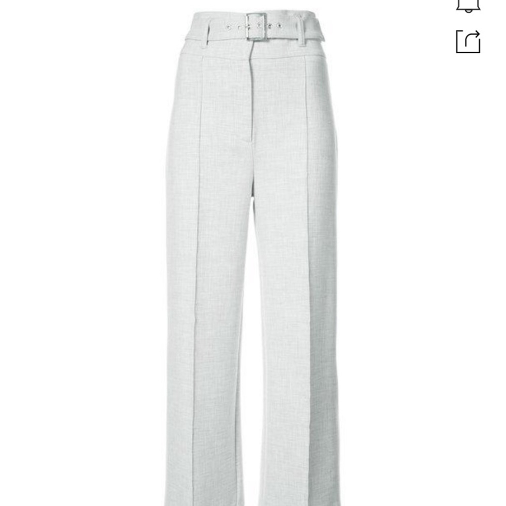 Veronica Beard Belted Grey Slacks Sz 4 NEW